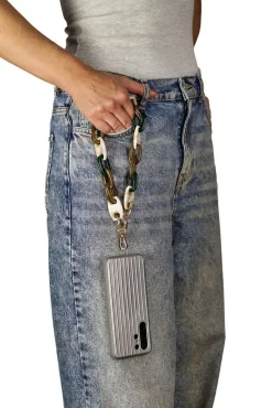 Acrylic Chain Phone Strap - Brown Mix by Goddiva Accessories