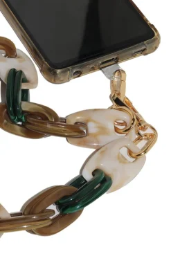 Acrylic Chain Phone Strap - Brown Mix by Goddiva Accessories