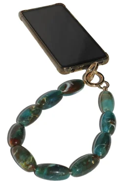 Acrylic Gemstone Phone Strap - Green by Goddiva Accessories
