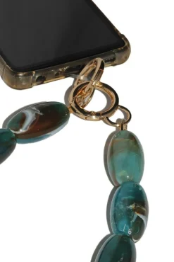 Acrylic Gemstone Phone Strap - Green by Goddiva Accessories
