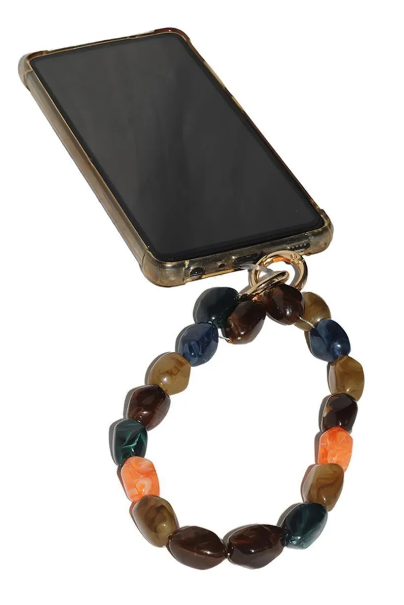 Acrylic Gemstone Phone Strap - Multicolour by Goddiva Accessories