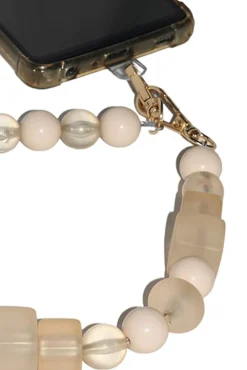 Acrylic Phone Strap - Matte Beige by Goddiva Accessories