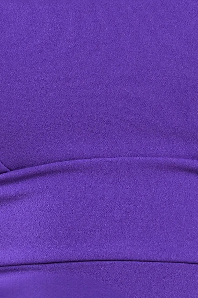Bandeau Scuba Midi Dress - Purple by Goddiva