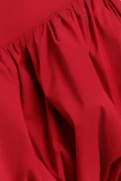 Bardot Babydoll Corset Mini Dress - Red by Goddiva