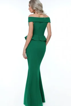 Bardot Crossover Maxi Dress - Vividemerald by Goddiva