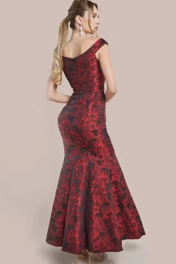 Bardot Jacquard Maxi Dress - Wine by Goddiva