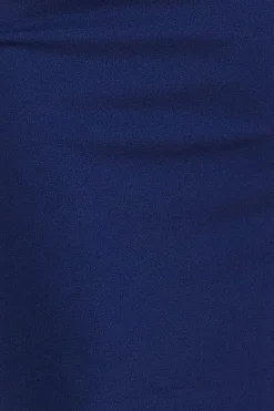 Bardot Pleated Maxi Dress - Navy by Goddiva Plus