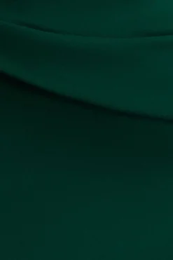Bardot Pleated Maxi Dress - EmeraldGreen by Goddiva