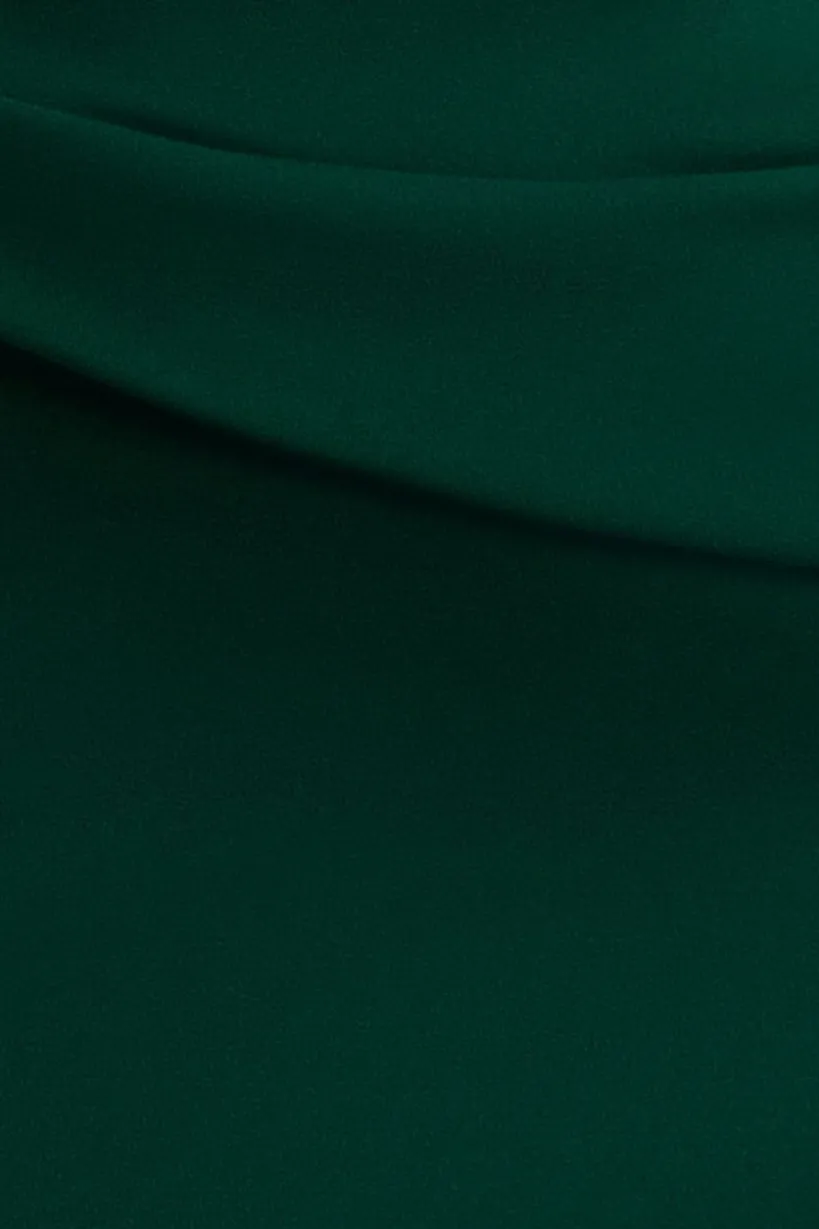 Bardot Pleated Maxi Dress - EmeraldGreen by Goddiva