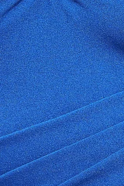 Bardot Pleated Maxi With Metal Trim Maxi Dress - Royalblue by Goddiva