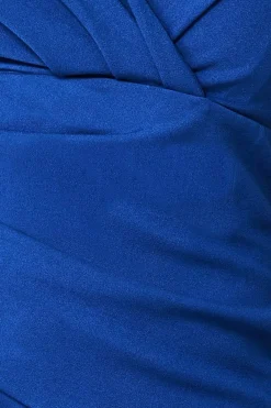 Bardot Scuba Jumpsuit - Royal Blue by Goddiva