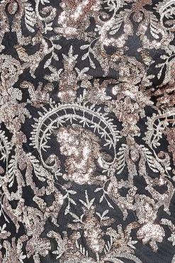 Bardot Sequin Embroidered Maxi Dress - Champagne by Goddiva