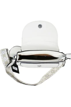 Bee Embellishment Crossbody Bag In White by SVNX