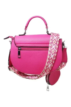 Bee Embellishment Crossbody Bag In Fuchsia by SVNX
