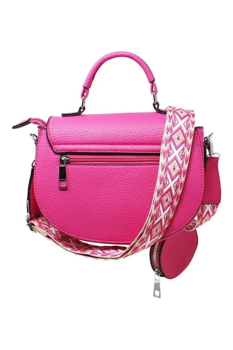Bee Embellishment Crossbody Bag In Fuchsia by SVNX