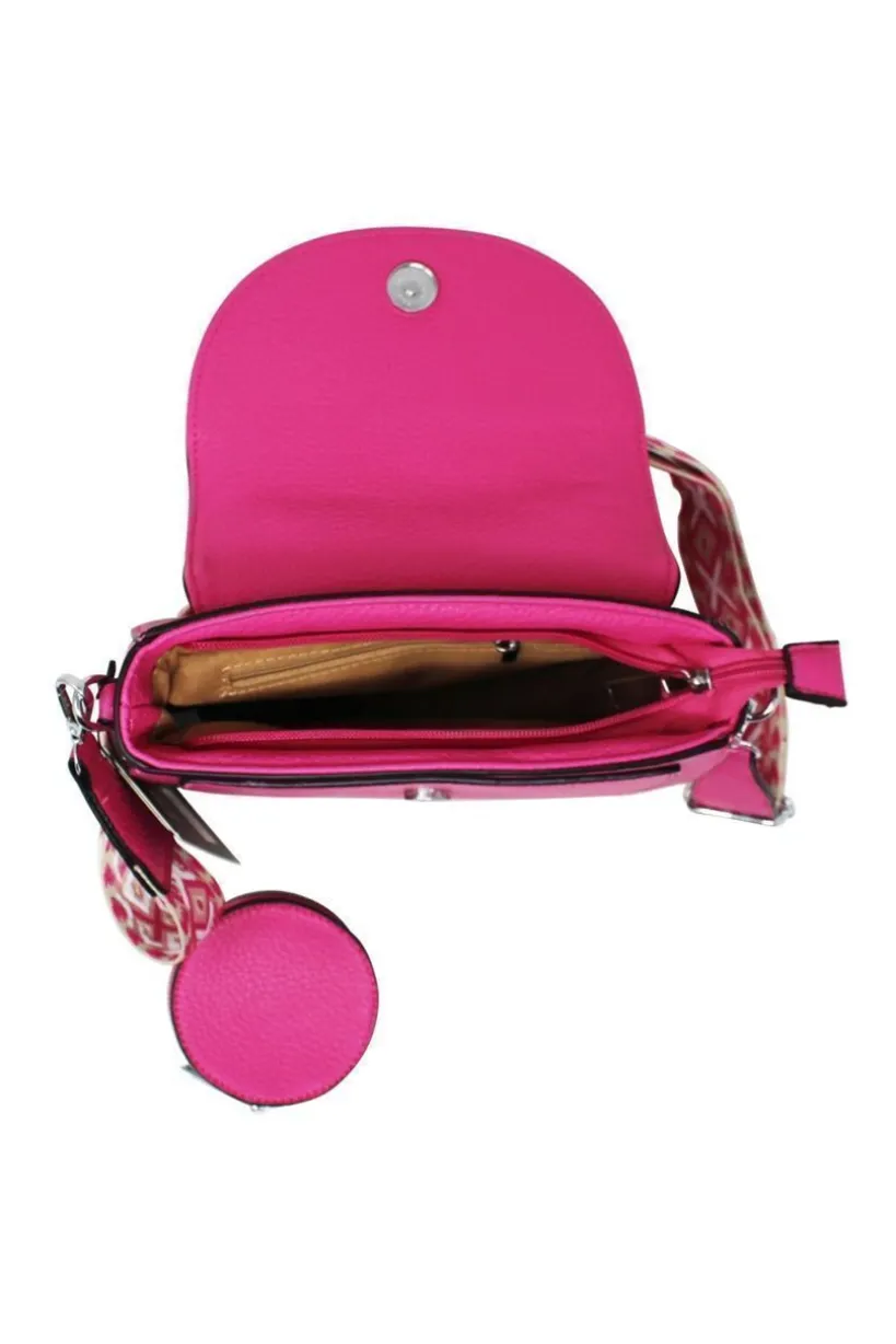 Bee Embellishment Crossbody Bag In Fuchsia by SVNX