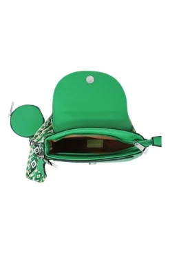 Bee Embellishment Crossbody Bag In Green by SVNX