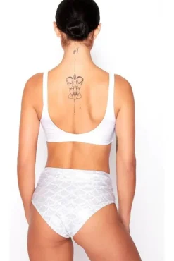 Bikini Crop Top In White by Maribela