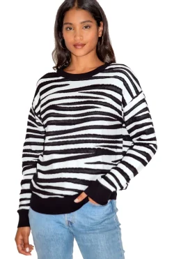 Black & White Zebra Jumper by Liquorish
