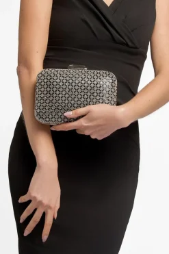 Black Diamante Clutch Bag by Aftershock London