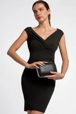 Black Diamante Clutch Bag by Aftershock London