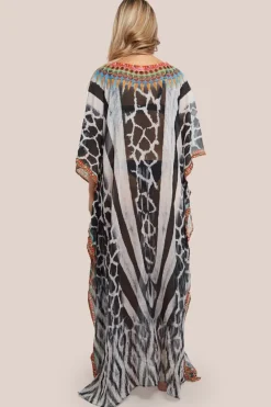 Black Maxi Beach Dress Kaftan by Aftershock London