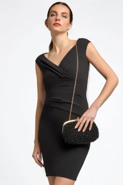 Black Pearl Clutch Bag by Aftershock London