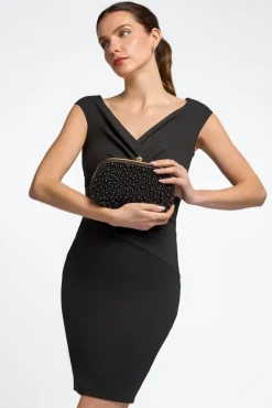 Black Pearl Clutch Bag by Aftershock London
