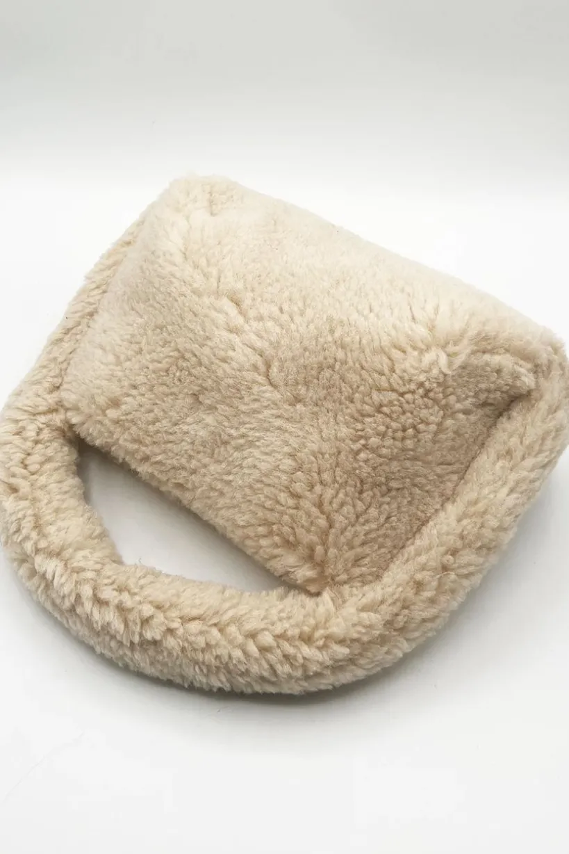 Borg Grab Bag In Cream by SVNX