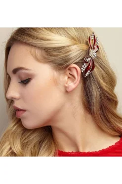 Bow Hair Clip With Diamante by QueenMee Accessories