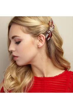 Bow Hair Clip With Diamante by QueenMee Accessories