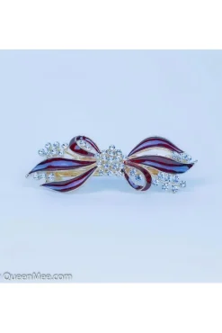 Bow Hair Clip With Diamante by QueenMee Accessories