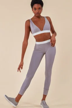 Bralette & Legging Workout Lounge Set - Light Grey by Cosmochic