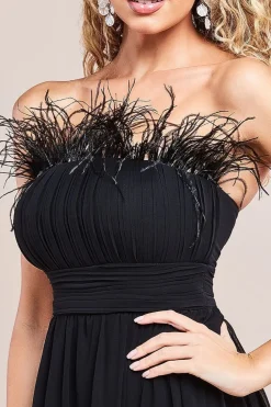 Bridesmaids Chiffon Maxi Dress - Black by Goddiva
