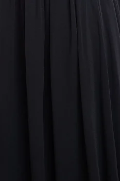 Bridesmaids Chiffon Maxi Dress - Black by Goddiva