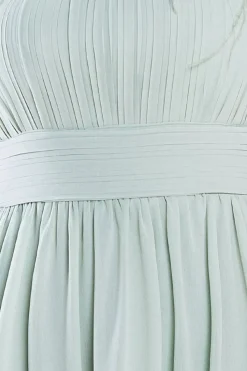 Bridesmaids Chiffon Maxi Dress - Sage Green by Goddiva
