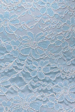 Cape Sleeve Lace Mermaid Hem Maxi Dress - Sky Blue by Goddiva