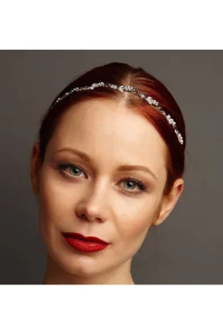 Chain Headband With Diamante Flowers by QueenMee Accessories