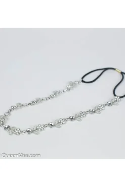 Chain Headband With Diamante Flowers by QueenMee Accessories