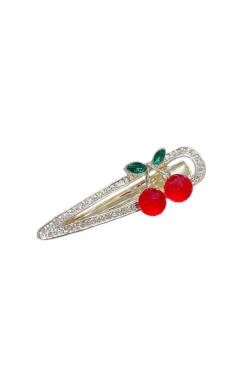 Cherries Rhinestone Hair Clip by Last True Angel