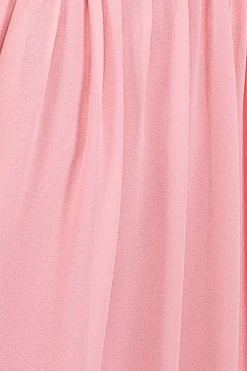 Chiffon Maxi With Embellished Belt - Peach by Goddiva