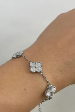 Clover Bracelet In Silver by SVNX