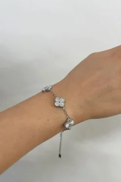 Clover Bracelet In Silver by SVNX