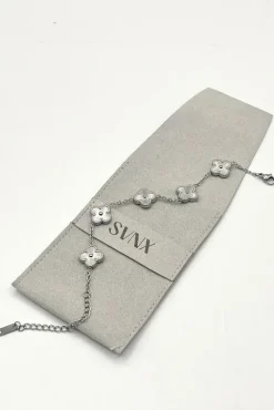 Clover Bracelet In Silver by SVNX