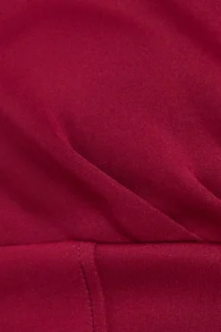 Corset Fit & Flare Mini Dress - Wine by Goddiva