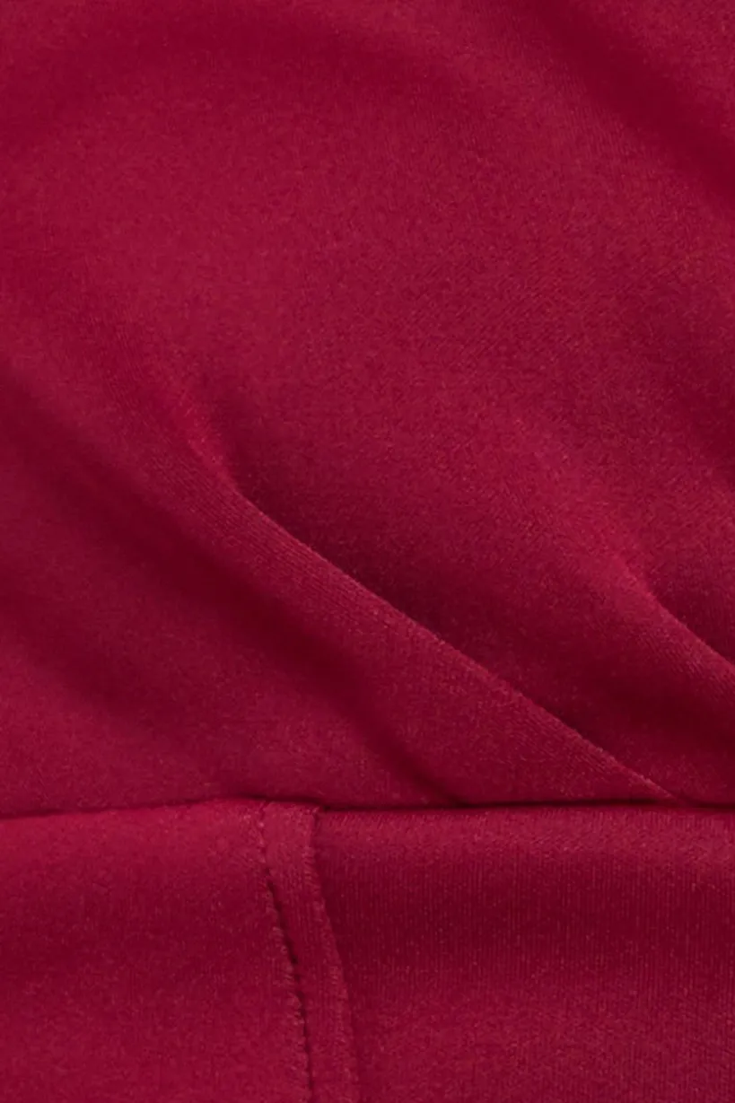Corset Fit & Flare Mini Dress - Wine by Goddiva