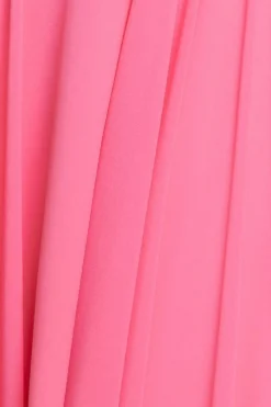 Cowl Neck A-Line Chiffon Maxi Dress - Coral by Goddiva