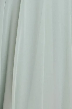 Cowl Neck Chiffon Maxi Dress - Sage Green by Goddiva