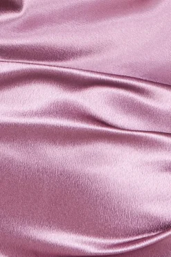 Cowl Neck With Strappy Back Satin Maxi - Blush by Goddiva