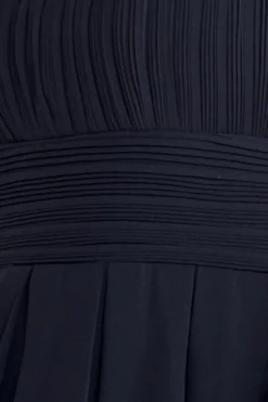 Crochet & Pleated Top High Low Maxi - Black by Goddiva